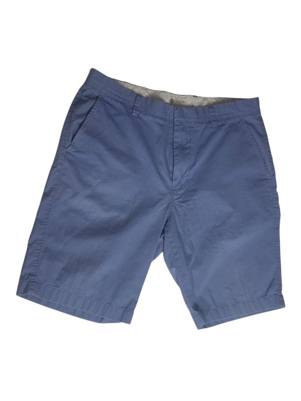 J.Crew Mens Blue Cotton Chino Flat Front Shorts Style 14054 Size 35